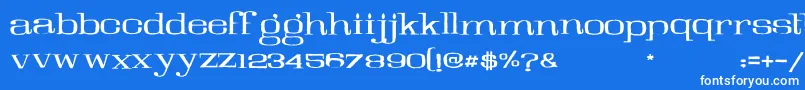 Saiba mais sobre a fonte Galeries Fonte Galeries – fontes brancas em um fundo azul