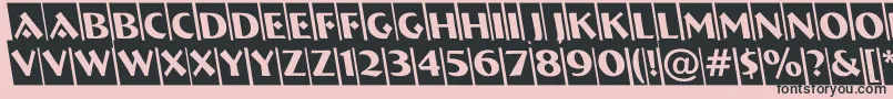 ABremencmrevobl Font – Black Fonts on Pink Background