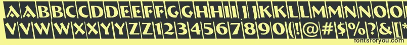 ABremencmrevobl Font – Black Fonts on Yellow Background