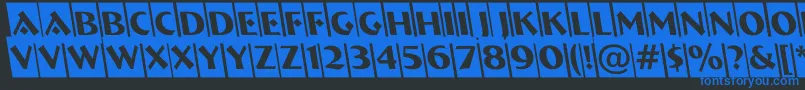 ABremencmrevobl Font – Blue Fonts on Black Background