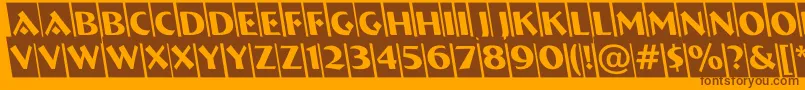 ABremencmrevobl Font – Brown Fonts on Orange Background