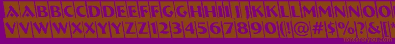 ABremencmrevobl Font – Brown Fonts on Purple Background