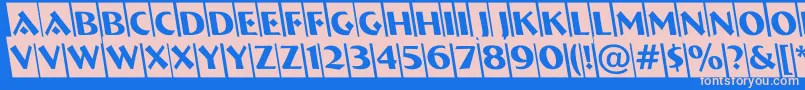 ABremencmrevobl Font – Pink Fonts on Blue Background