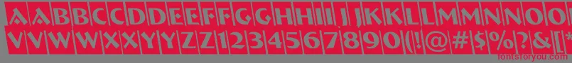 ABremencmrevobl Font – Red Fonts on Gray Background