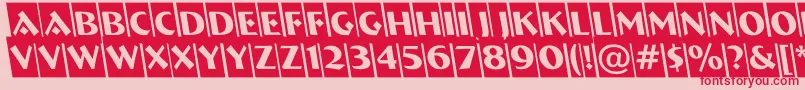 ABremencmrevobl Font – Red Fonts on Pink Background