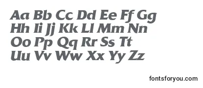 QuadratserialXboldItalic-fontti