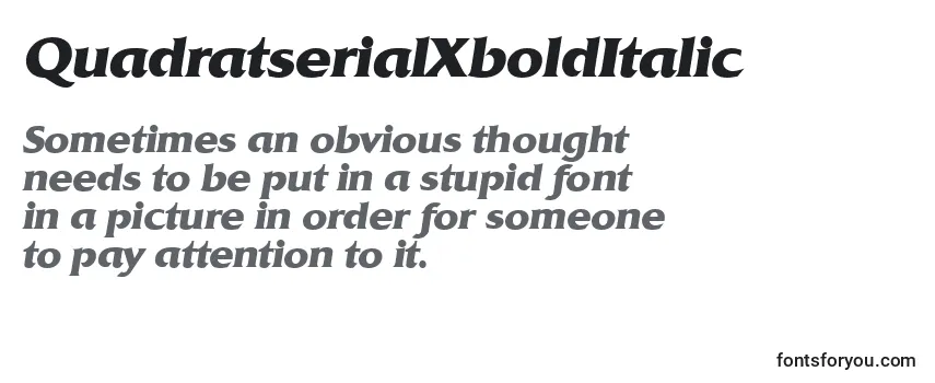 QuadratserialXboldItalic Font