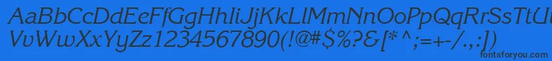 Karlajohnson5Cursivesh Font – Black Fonts on Blue Background