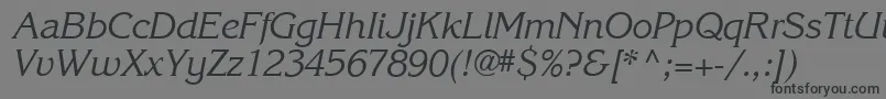 フォントKarlajohnson5Cursivesh – 黒い文字の灰色の背景