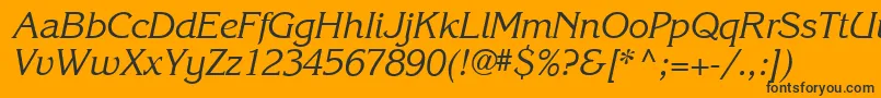 Karlajohnson5Cursivesh Font – Black Fonts on Orange Background