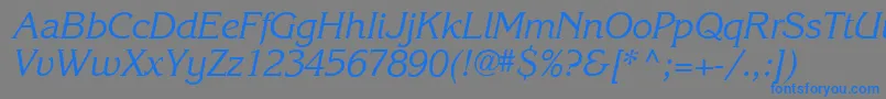 Karlajohnson5Cursivesh Font – Blue Fonts on Gray Background