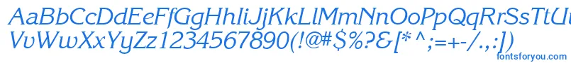 Шрифт Karlajohnson5Cursivesh – синие шрифты на белом фоне