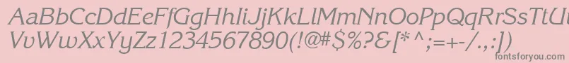 Karlajohnson5Cursivesh Font – Gray Fonts on Pink Background