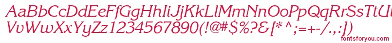 Karlajohnson5Cursivesh Font – Red Fonts on White Background