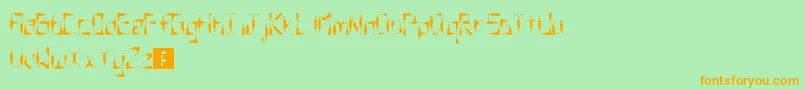 Splotch Font – Orange Fonts on Green Background