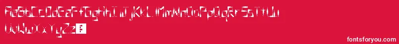 Splotch Font – White Fonts on Red Background