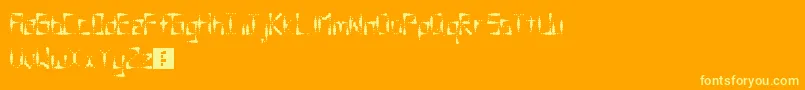 Splotch Font – Yellow Fonts on Orange Background