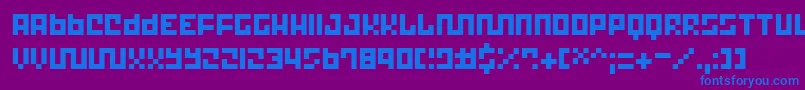 Trick Font – Blue Fonts on Purple Background