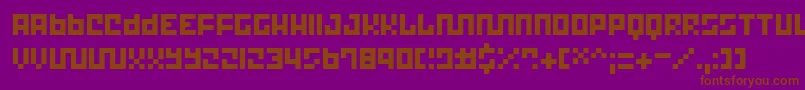 Trick Font – Brown Fonts on Purple Background