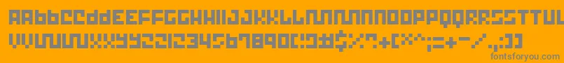 Trick Font – Gray Fonts on Orange Background