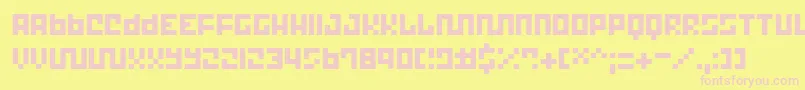 Шрифт Trick – розовые шрифты на жёлтом фоне