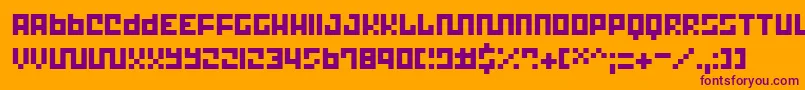 フォントTrick – オレンジの背景に紫のフォント