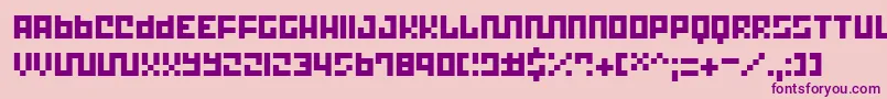 Trick Font – Purple Fonts on Pink Background