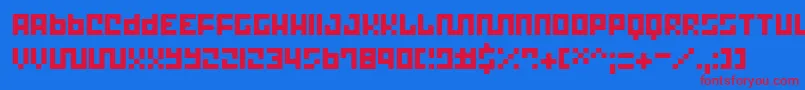 Trick-fontti – punaiset fontit sinisellä taustalla