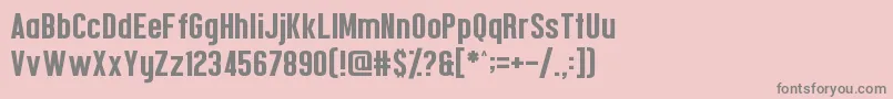 フォントConfidel – ピンクの背景に灰色の文字