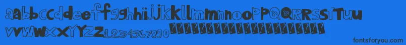 Playhouse Font – Black Fonts on Blue Background