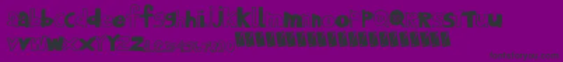 Playhouse-Schriftart – Schwarze Schriften auf violettem Hintergrund