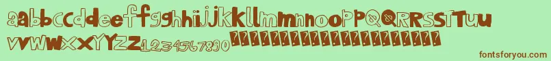 Playhouse Font – Brown Fonts on Green Background