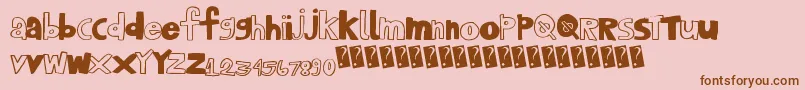 Playhouse Font – Brown Fonts on Pink Background