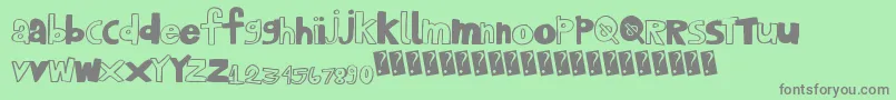 Playhouse Font – Gray Fonts on Green Background