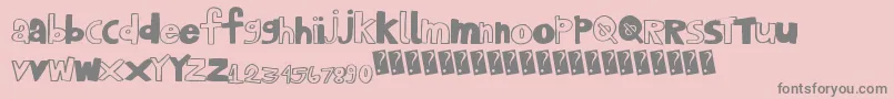 Playhouse Font – Gray Fonts on Pink Background