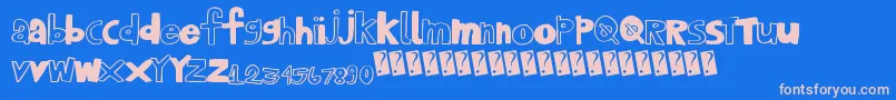 Fonte Playhouse – fontes rosa em um fundo azul