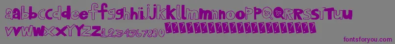 Playhouse Font – Purple Fonts on Gray Background