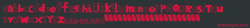 Playhouse Font – Red Fonts on Black Background