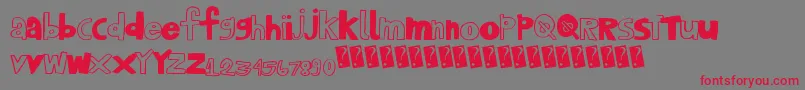 Playhouse Font – Red Fonts on Gray Background