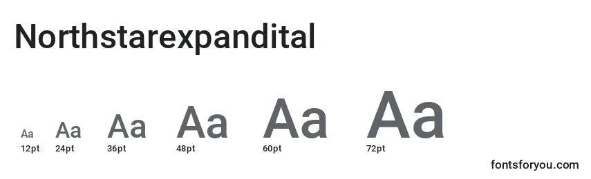 Размеры шрифта Northstarexpandital