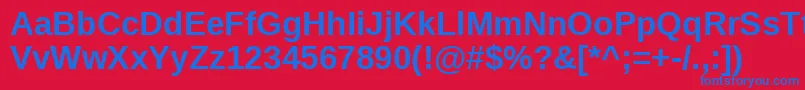 LiberationsansBold Font – Blue Fonts on Red Background