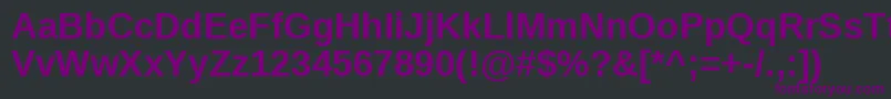 Шрифт LiberationsansBold – фиолетовые шрифты на чёрном фоне