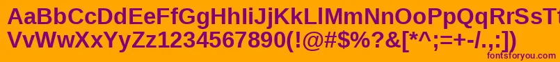 LiberationsansBold Font – Purple Fonts on Orange Background