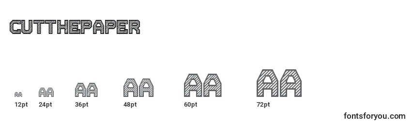 CutThePaper Font Sizes