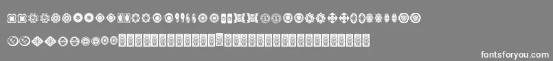 フォントFormesdcoxy – 灰色の背景に白い文字