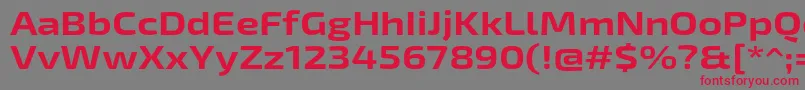 Exo2Boldexpanded Font – Red Fonts on Gray Background