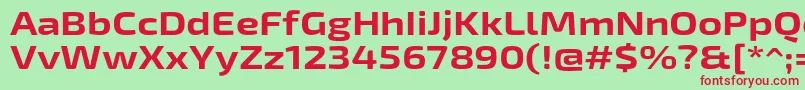 Шрифт Exo2Boldexpanded – красные шрифты на зелёном фоне