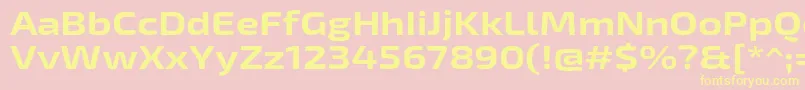 Exo2Boldexpanded Font – Yellow Fonts on Pink Background