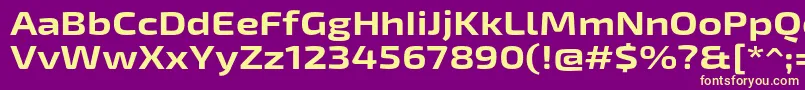 Exo2Boldexpanded Font – Yellow Fonts on Purple Background