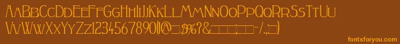 Peake Font – Orange Fonts on Brown Background